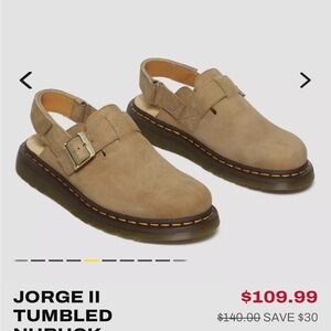 Dr. Martens Jorge II Tumbled Nubuck Sandals - Tan